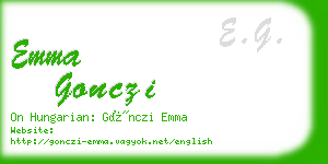 emma gonczi business card